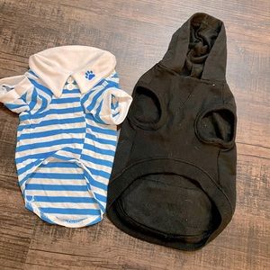Dog clothes bundle of 2 shirts for small dogs